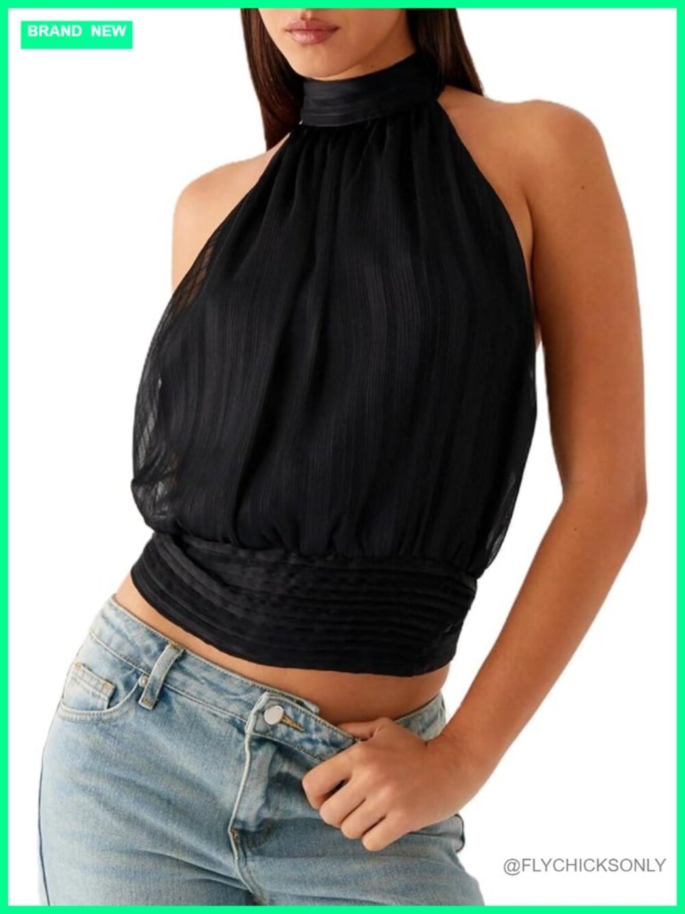 Satin Halter Tank Top Y2K Sleeveless Cami Silk Camisole Shirt